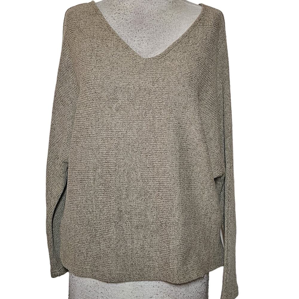 Tan V Neck Sweater Size Small
